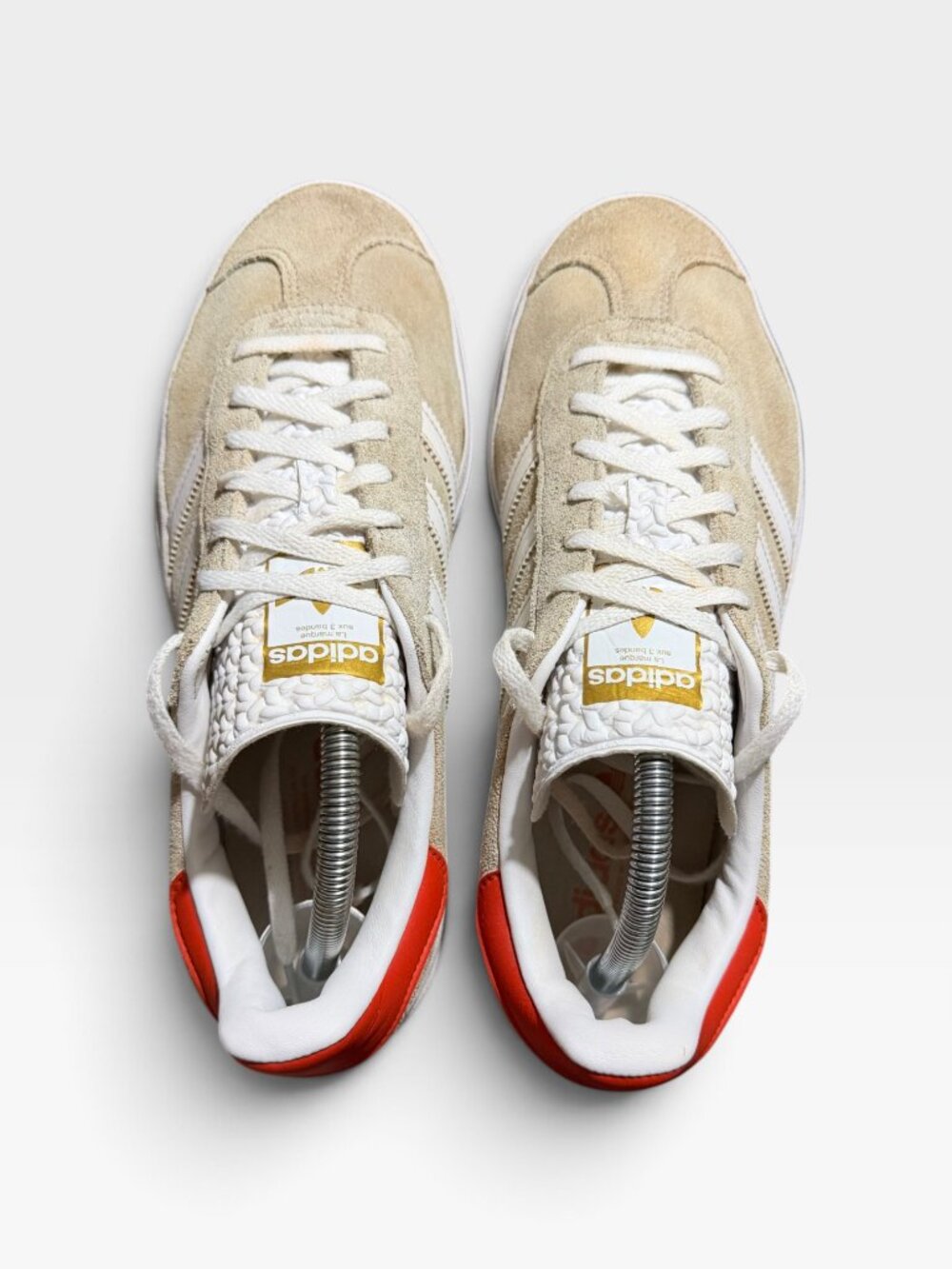 Adidas Gazelle Bold Suede Platform Sneakers Wonder Tan Beige Orange Women’s 9.5 - Picture 5 of 10
